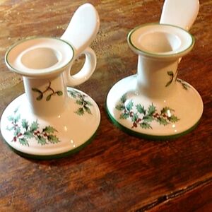 Spode set of candlesticks